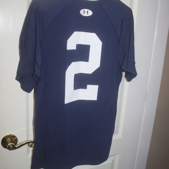 UNDER ARMOUR Heat Gear Navy Blue Short Sleeve Tee Shirt AUBURN #2 Medium…EUC - Picture 2 of 3